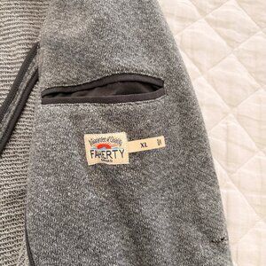 Mens’ Faherty Inlet Knit Blazer XL Sport Coat 2 Button Slim Fit Grey Malange